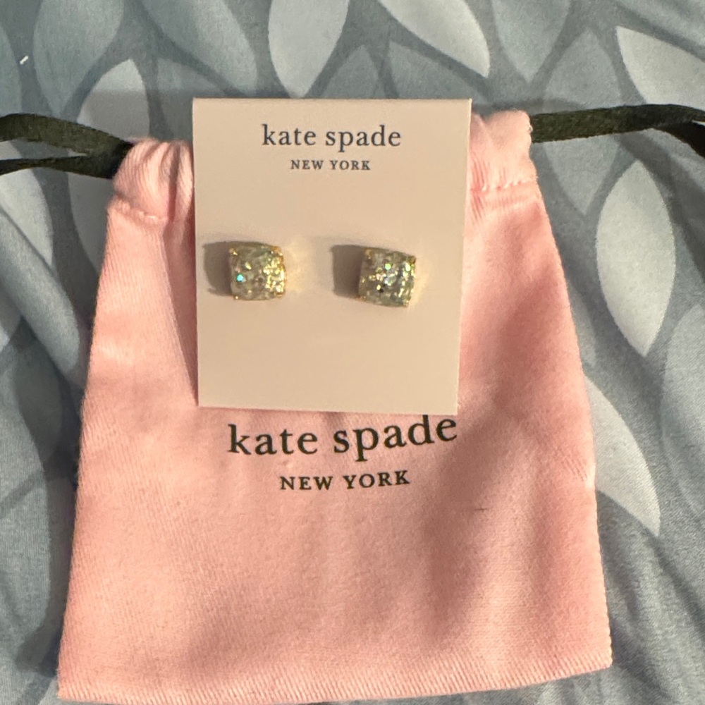 Kate Spade Glittering Gold Earrings for Kids